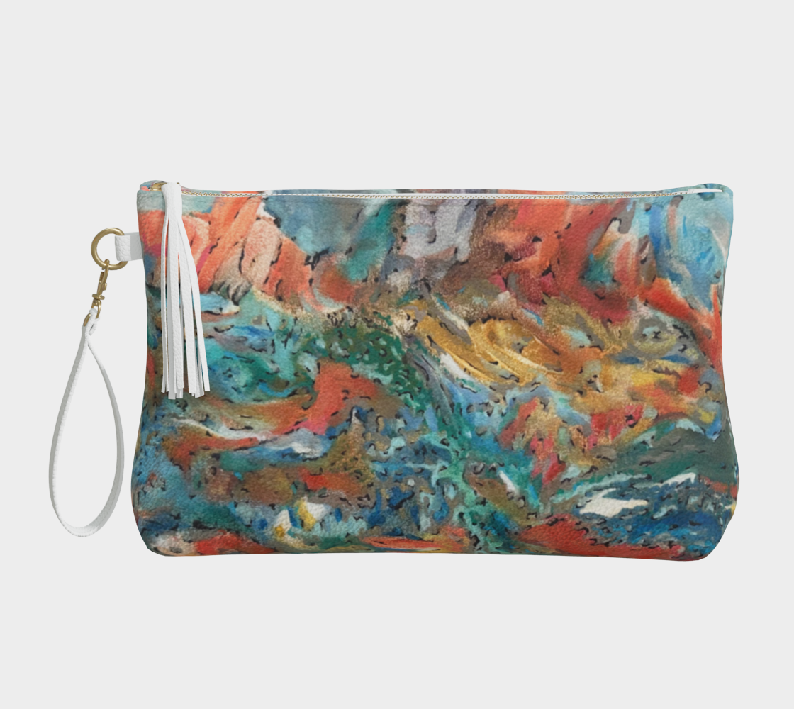 Untitled Landscape Vegan Leather Purse/Clutch