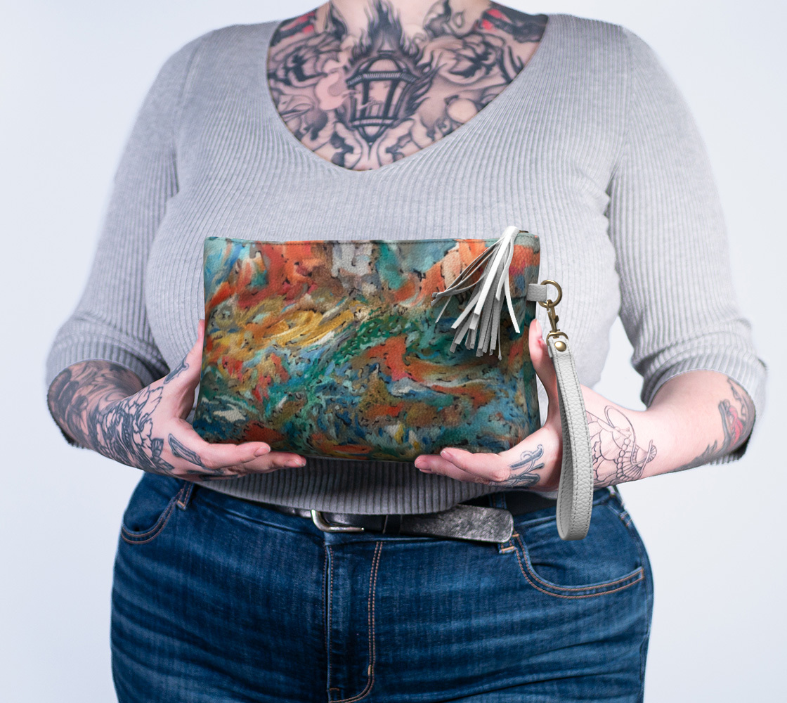 Untitled Landscape Vegan Leather Purse/Clutch