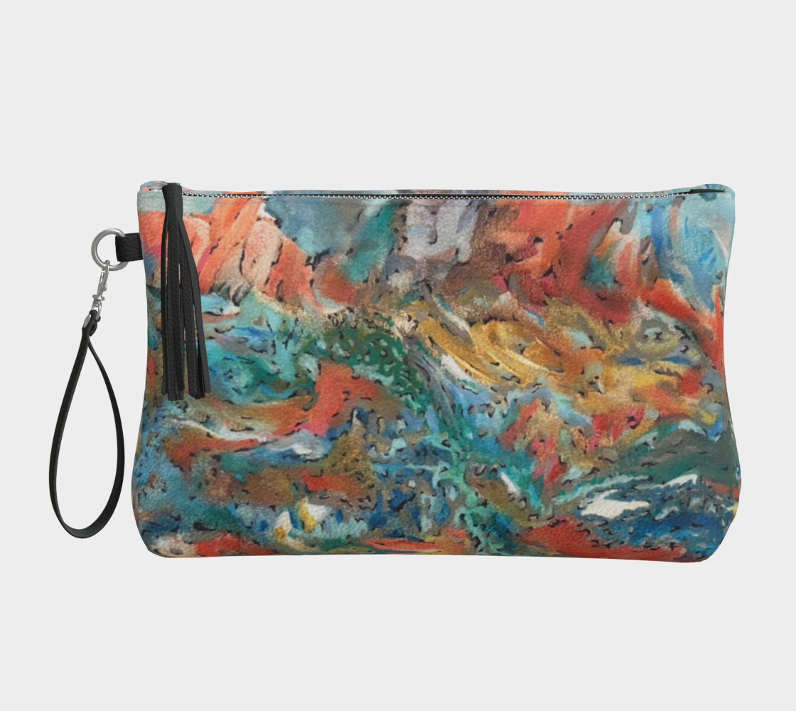 Untitled Landscape Vegan Leather Purse/Clutch