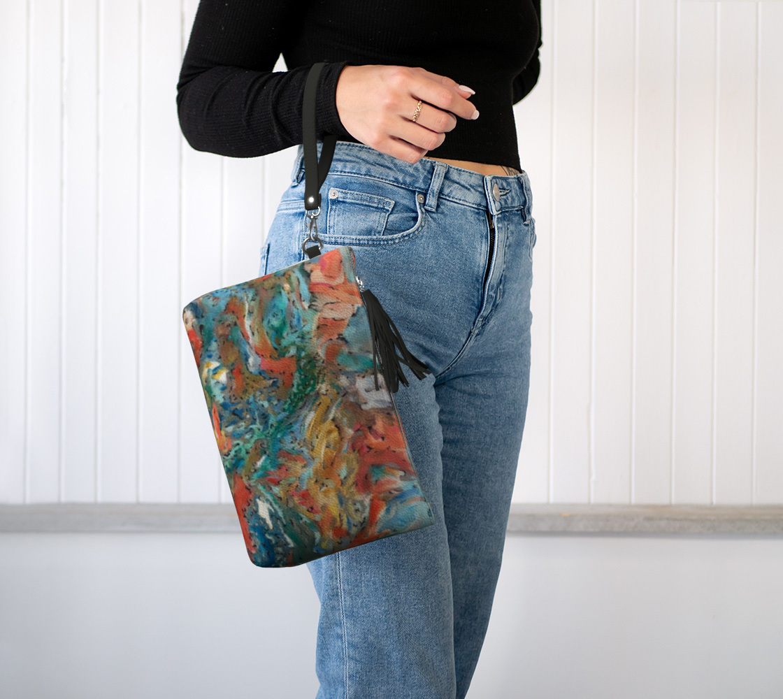Untitled Landscape Vegan Leather Purse/Clutch