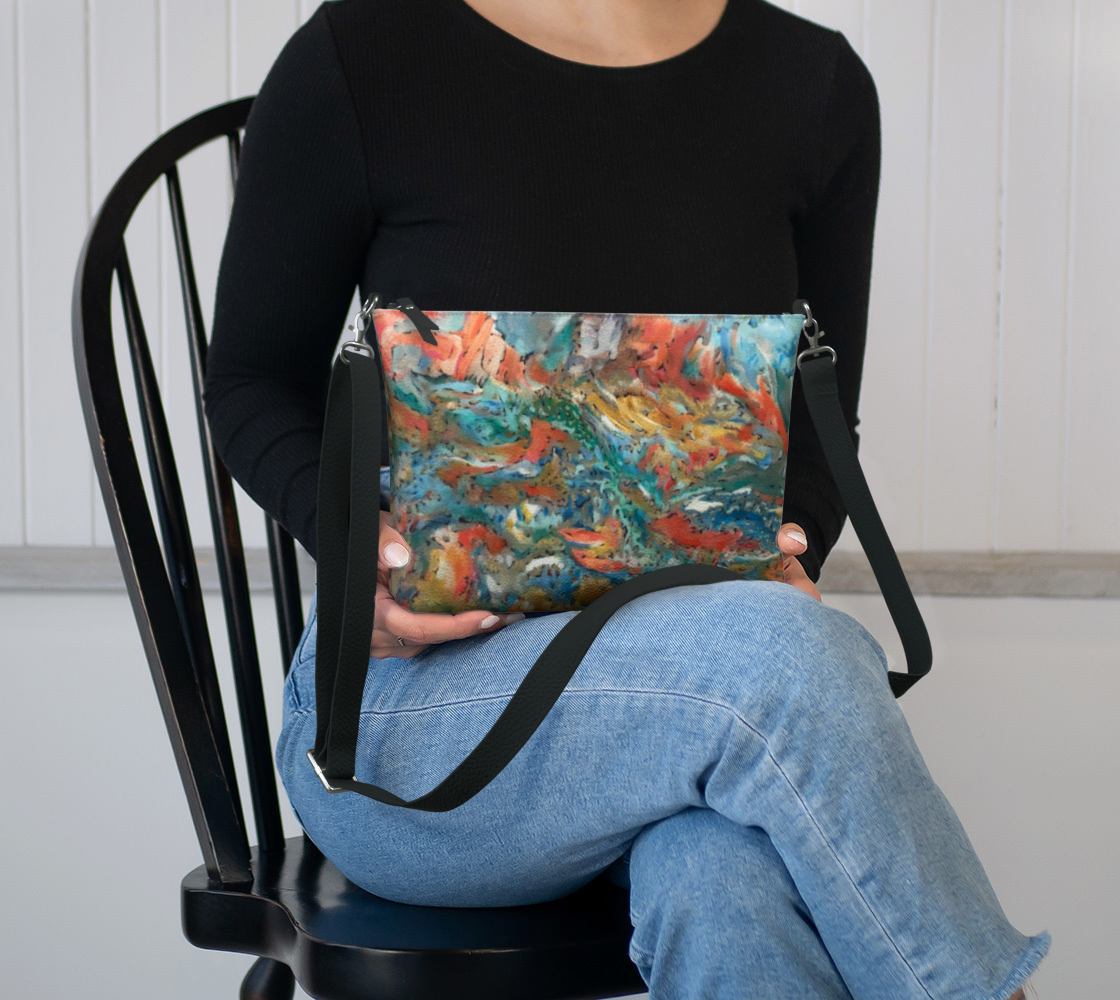 Untitled Landscape Vegan Leather Purse/Clutch