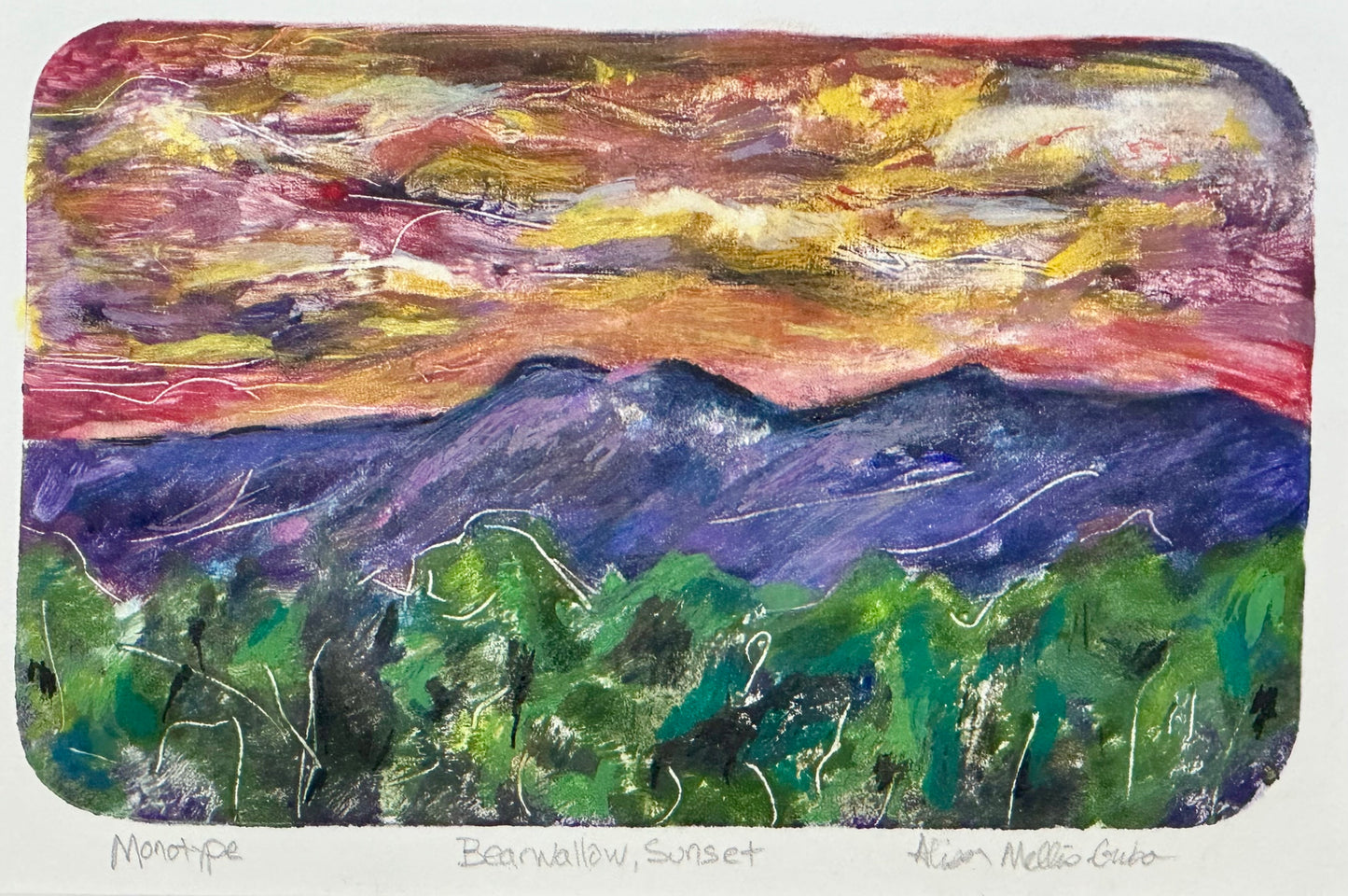 Bearwallow Sunset Monotype