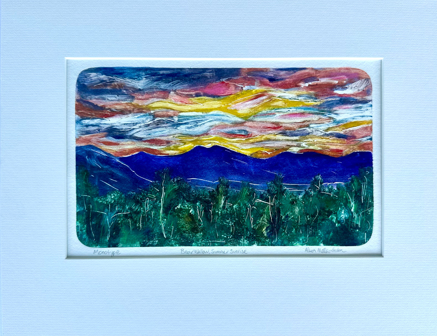 Bearwallow Summer Sunrise Monotype