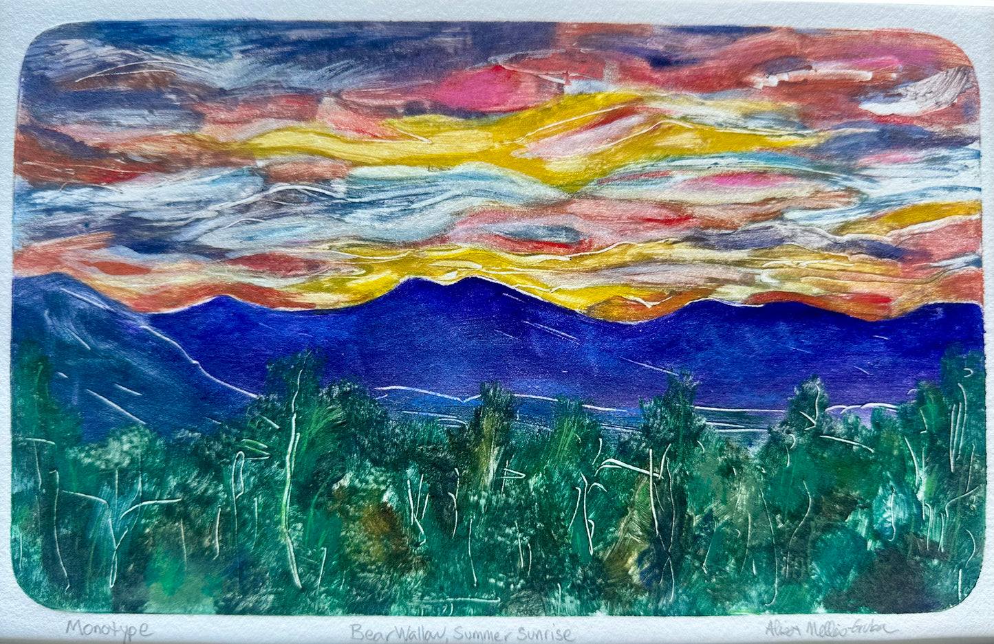 Bearwallow Summer Sunrise Monotype